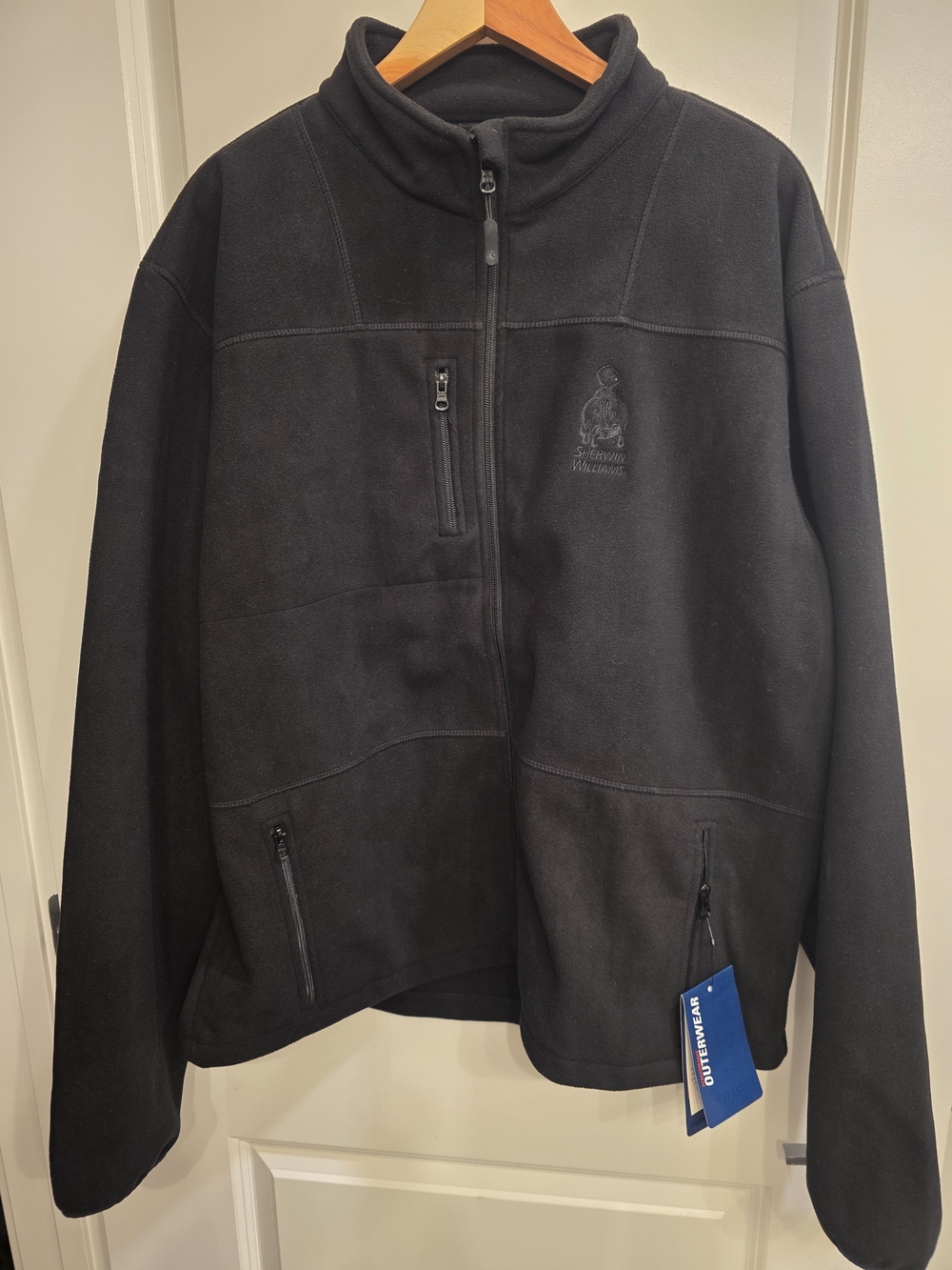 NWT Fersten Worldwide Men's Black Fleece Jacket - 2XL - Sherwin Williams Logo